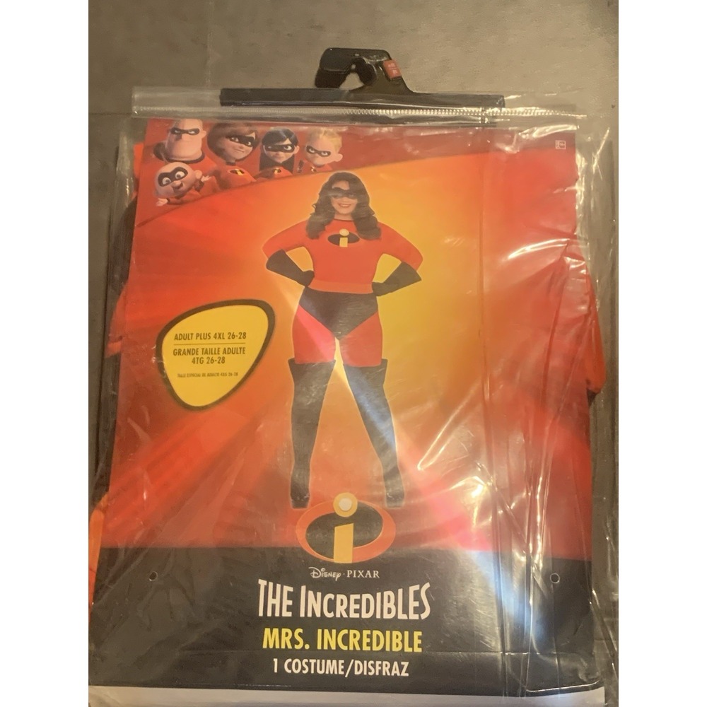 The Incredibles Mrs. Incredible Adult Costume Halloween Size PLUS 4XL 26-28